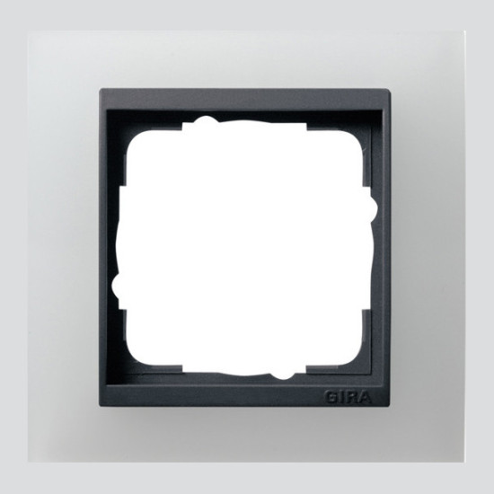 Gira 021124 Abdeckrahmen 1-fach Zwischenrahmen AN Gira Event Opak Weiß