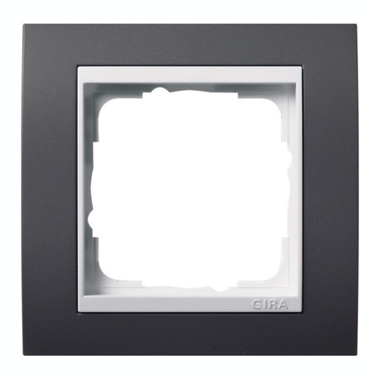 Gira 0211328 Abdeckrahmen 1-fach Zwischenrahmen RW Gira Event Anthrazit