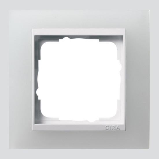 Gira 0211334 Abdeckrahmen 1-fach Zwischenrahmen RW Gira Event Opak Weiß