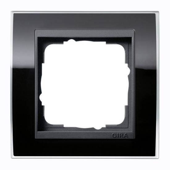 Gira 0211738 Abdeckrahmen 1-fach Zwischenrahmen AN Gira Event Klar Schwarz