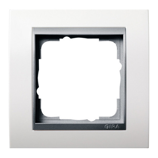 Gira 0211806 Abdeckrahmen 1-fach Zwischenrahmen F Alu Gira Event Reinweiß