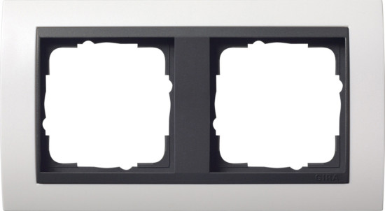 Gira 021207 Abdeckrahmen 2-fach Zwischenrahmen AN Gira Event Reinweiß m