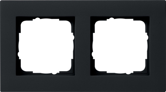 Gira 0212095 Abdeckrahmen 2-fach flach Gira E2 Schwarz m