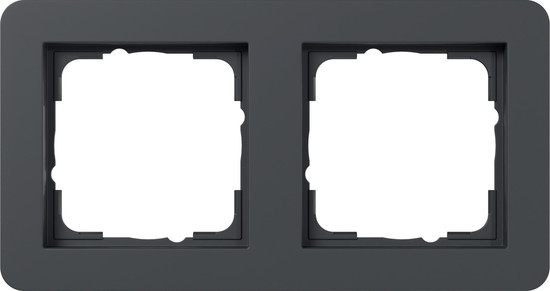 Gira 0212152 Abdeckrahmen 2-fach Gira E1 Anthrazit