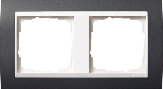 Gira 0212328 Abdeckrahmen 2-fach Zwischenrahmen RW Gira Event Anthrazit