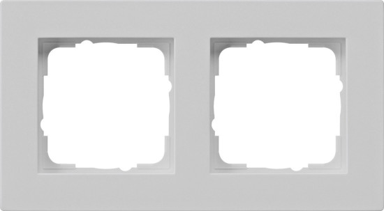 Gira 0212375 Abdeckrahmen 2-fach flach Gira E2 Grau m