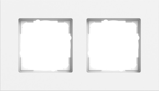 Gira 0212407 Abdeckrahmen 2-fach Gira Esprit Alum.Reinweiß m(lack.)