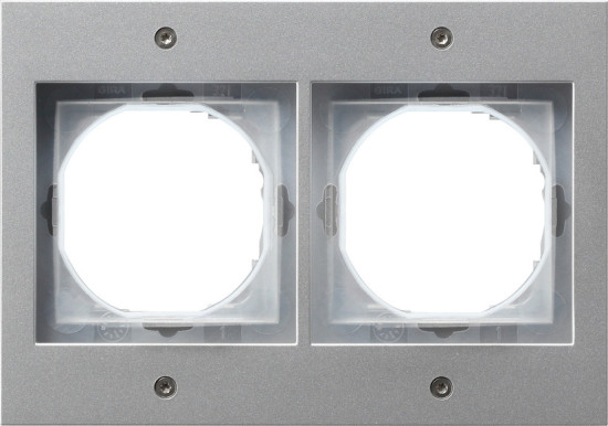 Gira 021265 Abdeckrahmen 2-fach Gira TX_44 (WG UP) F Alu