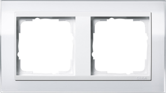 Gira 0212723 Abdeckrahmen 2-fach Zwischenrahmen RW Gira Event Klar Weiß