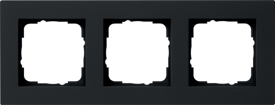 Gira 0213095 Abdeckrahmen 3-fach flach Gira E2 Schwarz m