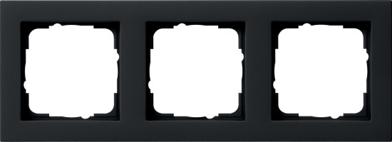 Gira 021309 Abdeckrahmen 3-fach Gira E2 Schwarz m