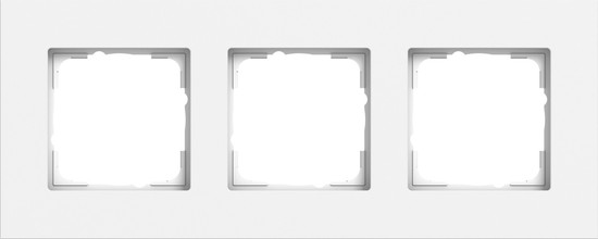 Gira 0213407 Abdeckrahmen 3-fach Gira Esprit Alum.Reinweiß m(lack.)