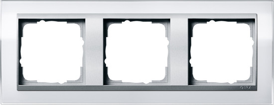Gira 0213726 Abdeckrahmen 3-fach Zwischenrahmen F Alu Gira Event Klar Weiß