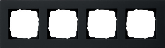 Gira 0214095 Abdeckrahmen 4-fach flach Gira E2 Schwarz m