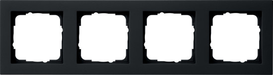 Gira 021409 Abdeckrahmen 4-fach Gira E2 Schwarz m