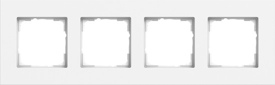 Gira 0214407 Abdeckrahmen 4-fach Gira Esprit Alum.Reinweiß m(lack.)