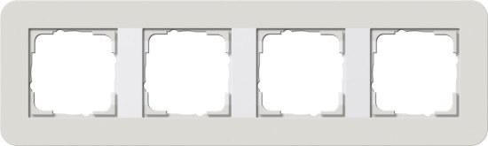 Gira 0214411 Abdeckrahmen 4-fach Gira E3 Hellgrau/Reinweiß