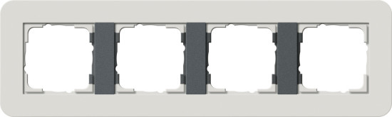 Gira 0214421 Abdeckrahmen 4-fach Gira E3 Hellgrau/Anthrazit