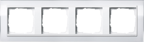 Gira 0214723 Abdeckrahmen 4-fach Zwischenrahmen RW Gira Event Klar Weiß