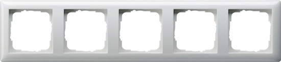 Gira 021503 Abdeckrahmen 5-fach Standard 55 Reinweiß