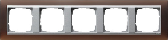Gira 021559 Abdeckrahmen 5-fach Zwischenrahmen F Alu Gira Event Opak Dklbraun