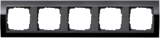 Gira 0215738 Abdeckrahmen 5-fach Zwischenrahmen AN Gira Event Klar Schwarz