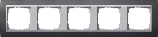 Gira 021581 Abdeckrahmen 5-fach Zwischenrahmen F Alu Gira Event Anthrazit