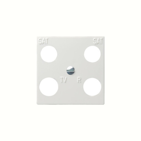 Gira 025803 Zentralplatte 4-fach symmetrisch Zubehör Reinweiß