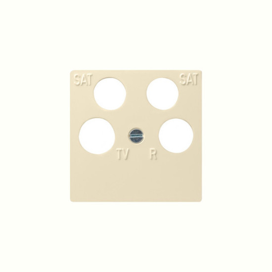 Gira 025901 Zentralplatte 4-fach Zubehör Cremeweiß