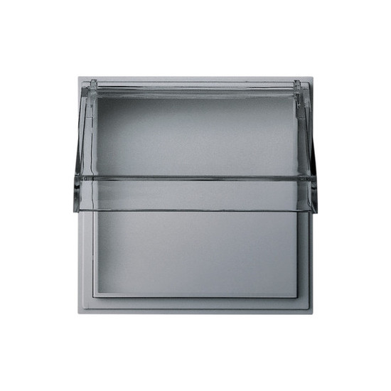Gira 040965 Adapterrahmen Klappdeckel transparent Gira TX_44 (WG UP) F Alu