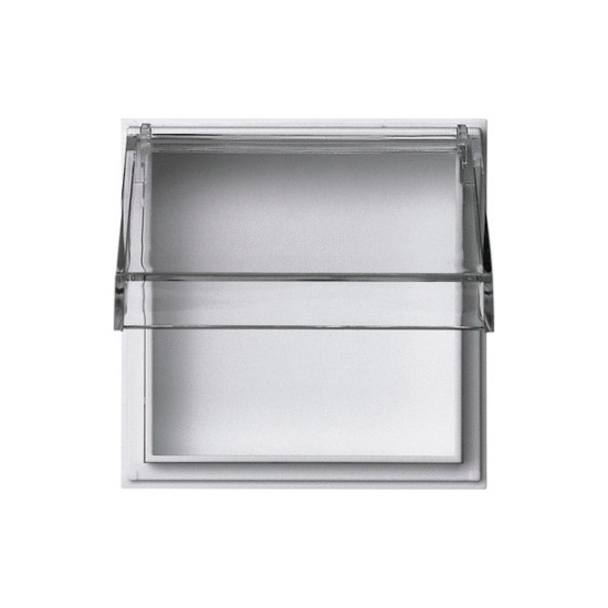 Gira 040966 Adapterrahmen Klappdeckel transparent Gira TX_44 (WG UP) Reinweiß