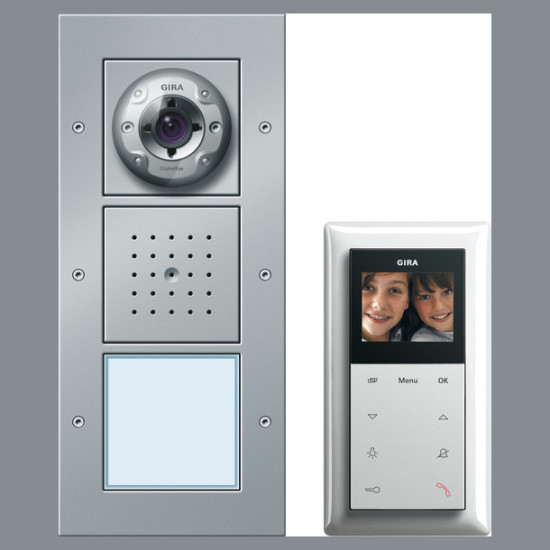 Gira 049545 Einfamilienhaus-Paket Video Türkommunikation F Alu
