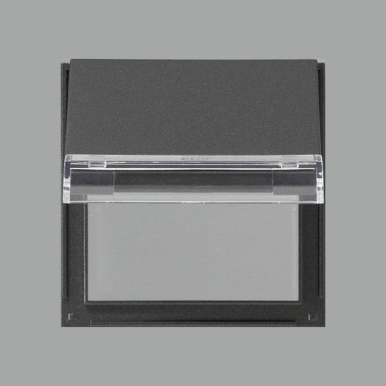 Gira 068067 Adapterrahmen Klappdeckel + Beschriftungsfeld Gira TX_44 (WG UP) Anthrazit