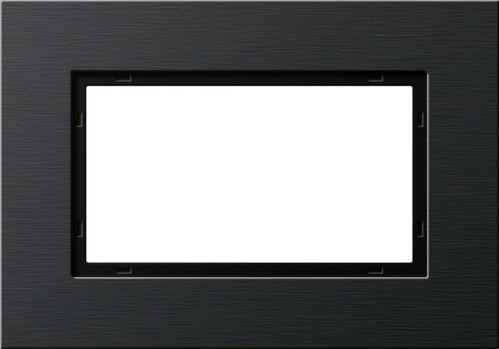 Gira 1001126 Abdeckrahmen 1,5-fach Gira Esprit Alum.Schwarz(elox.)