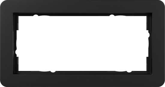 Gira 1002153 Abdeckrahmen 2-fach ohne Mittelsteg Gira E1 Schwarz m
