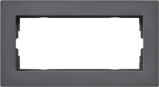 Gira 1002235 Abdeckrahmen 2-fach ohne Mittelsteg flach Gira E2 Anthrazit
