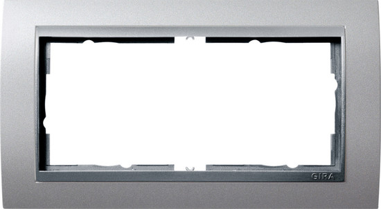 Gira 100236 Abdeckrahmen 2-fach ohne Mittelsteg Zwischenrahmen F Alu Gira Event F Alu