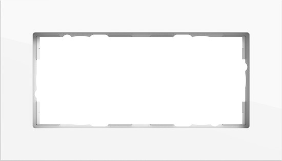 Gira 1002403 Abdeckrahmen 2-fach ohne Mittelsteg Gira Esprit Alum.Reinweiß(lack.)