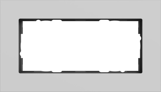 Gira 1002405 Abdeckrahmen 2-fach ohne Mittelsteg Gira Esprit Alum.Grau m(lack.)