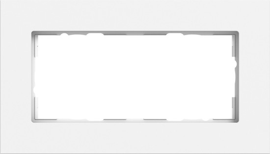 Gira 1002407 Abdeckrahmen 2-fach ohne Mittelsteg Gira Esprit Alum.Reinweiß m(lack.)