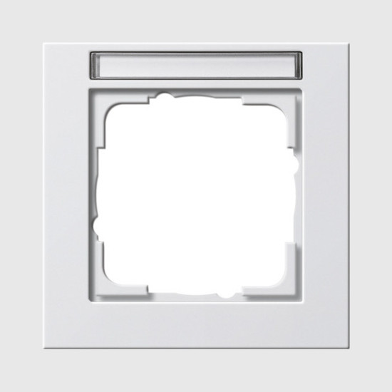 Gira 109122 Abdeckrahmen 1-fach Beschriftungsfeld Gira E2 Reinweiß m