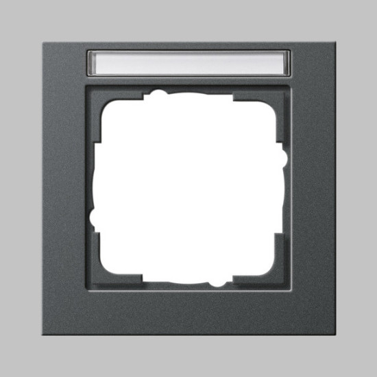 Gira 109123 Abdeckrahmen 1-fach Beschriftungsfeld Gira E2 Anthrazit