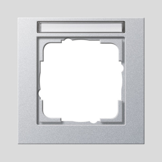 Gira 109125 Abdeckrahmen 1-fach Beschriftungsfeld Gira E2 F Alu