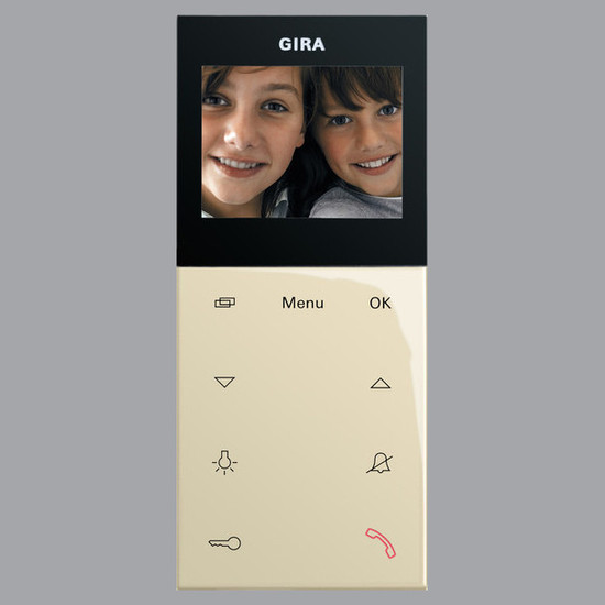 Gira 123901 Wohnungsstation Video AP Plus System 55 Cremeweiß