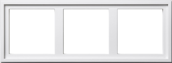 Gira 131303 Montageadapter 3-fach Gira E2 Reinweiß