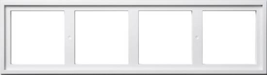 Gira 131403 Montageadapter 4-fach Gira E2 Reinweiß