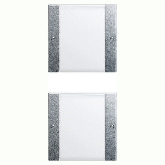 Gira 213226 Wippenset 2-fach (1+1) Beschriftungsfeld System 55 Klar/F Alu