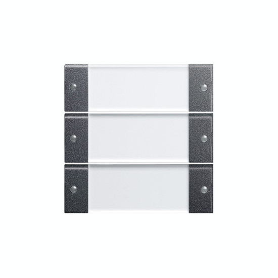 Gira 213328 Wippenset 3-fach Beschriftungsfeld System 55 Klar/Anthrazit