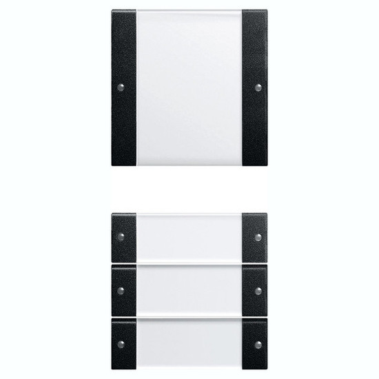 Gira 2134005 Wippenset 4-fach (1+3) Beschriftungsfeld System 55 Klar/Schwarz m