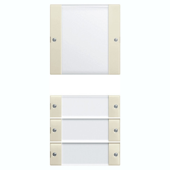 Gira 213401 Wippenset 4-fach (1+3) Beschriftungsfeld System 55 Klar/Cremeweiß